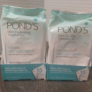Pond's Micro Dermabrasion Wet Cleansing Towelettes 15 Ct Lot Of 2 Packages